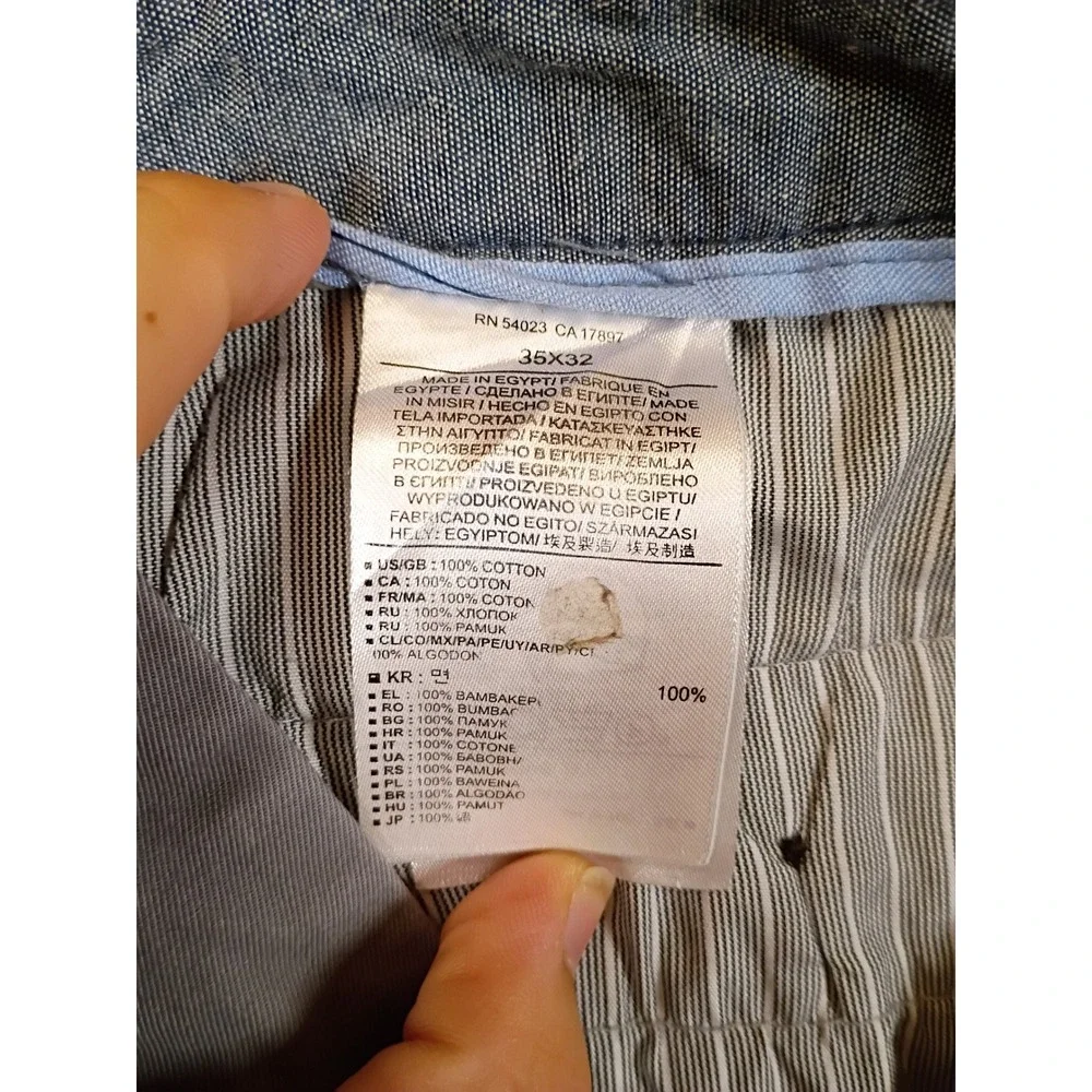 Business Casual Banana Republic Mens 35x32 Gray Aiden Slim Fit Chino Pants